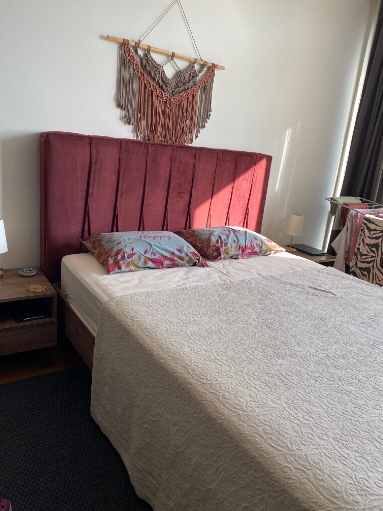 Bordo Enza Home Orlando Tay Tüyü Yatak Başlığı - 3