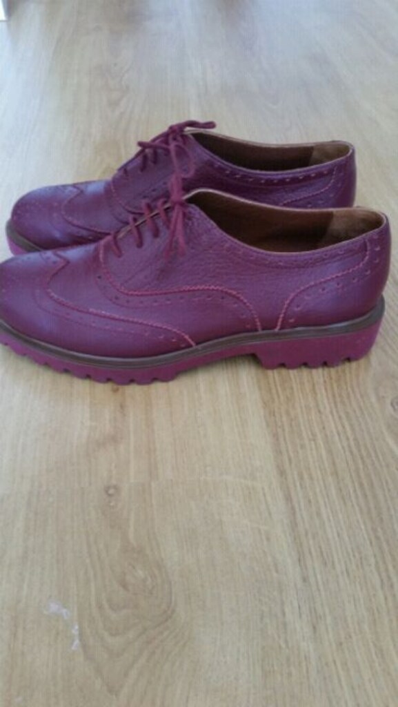 DIVARESSE MARKA DERİ KADIN BORDO OXFORD AYAKKABI - 2