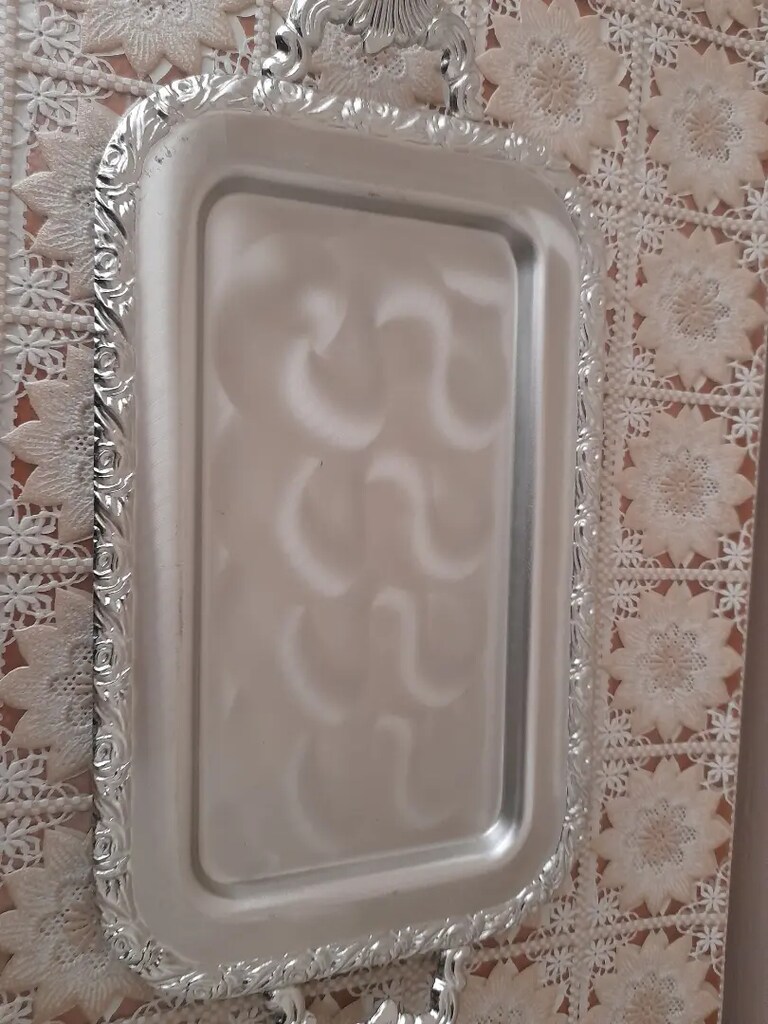 Gümüş kaplama nişan tepsisi - 2