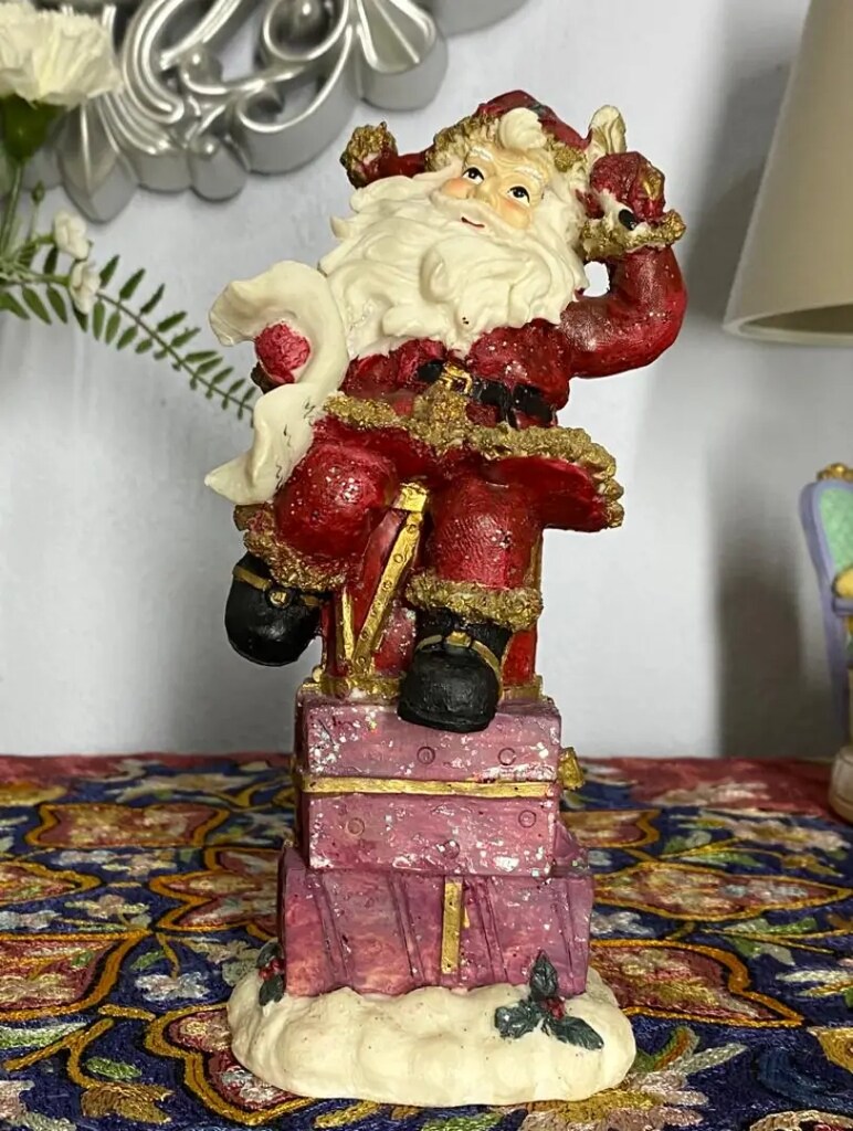 Vintage Noel Baba Biblo ~ Büyük Boy İtalyan - 8