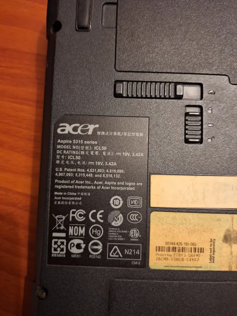 Acer Aspire 5315 series - 5