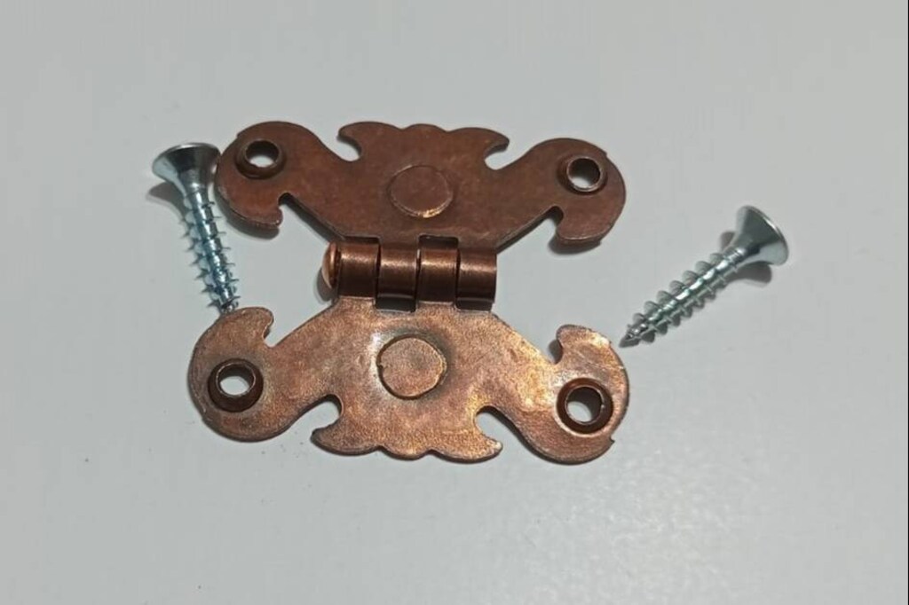 Bronz Renk Sandık Menteşesi 10lu Paket Vidalarıyla Beraber - 2