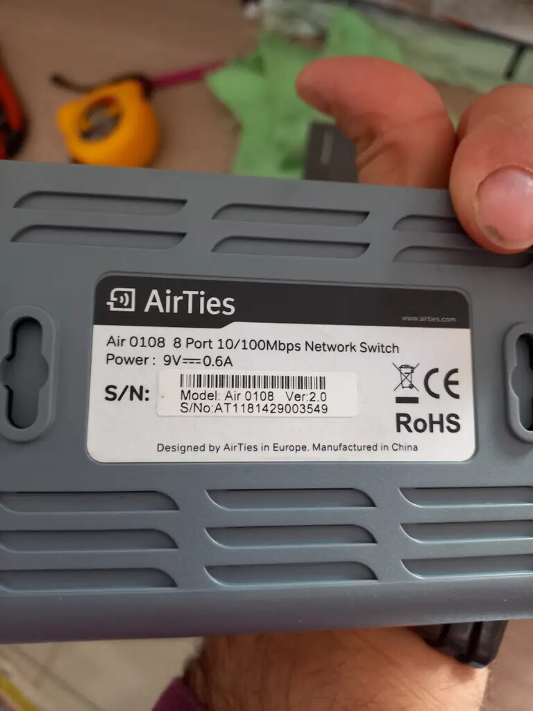 Airties sekiz port yüz megabit Ethernet dağıtıcı - 6