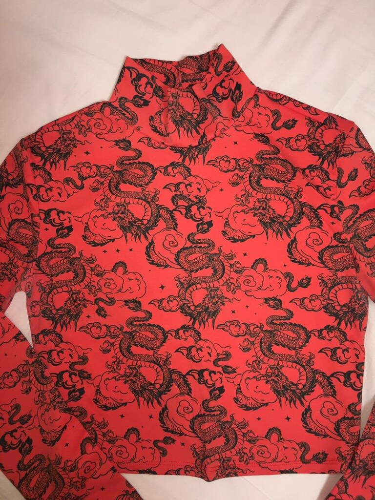 Bershka kırmızı ejderha bluz - 2