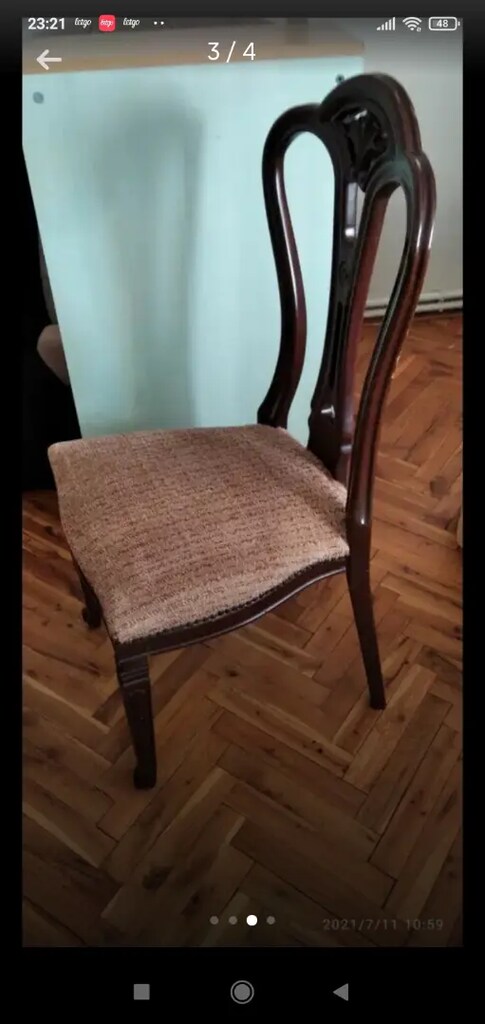Antika Ahşap Gürgen Sandalye- Açıklamayı okuyun lütfen - 2