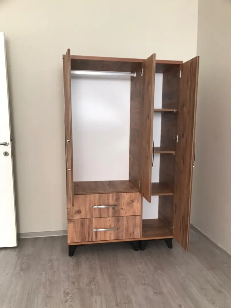 Sıfır kaliteli 3 kapılı gardolap elbise dolabı - 3
