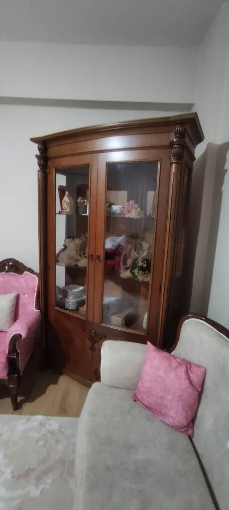 Ceviz Kaplama El İşçiliği Salon Takımı - 4