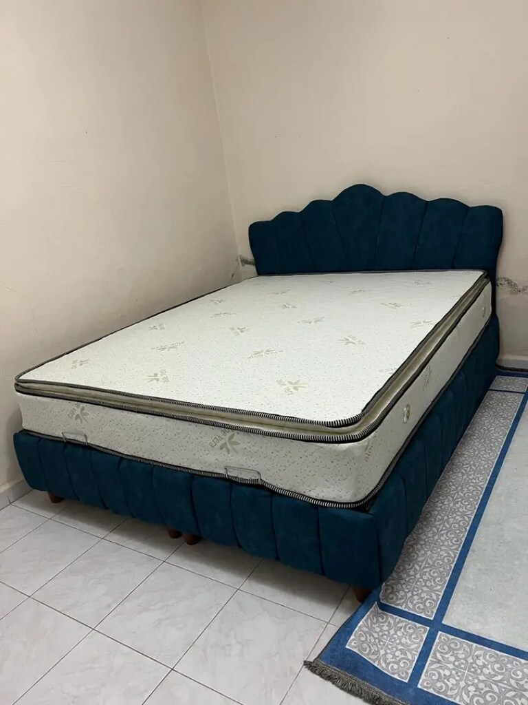 160x200 ultra lüks kapitoneli baza başlık yatak sıfır ürün ambaljinda - 3