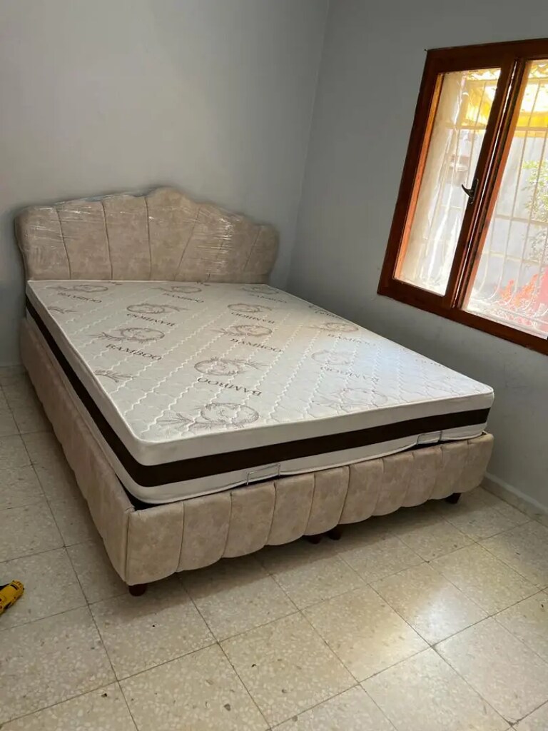 150x200 ultra lüks kapitoneli baza başlık yatak sıfır ürün ambaljinda - 7