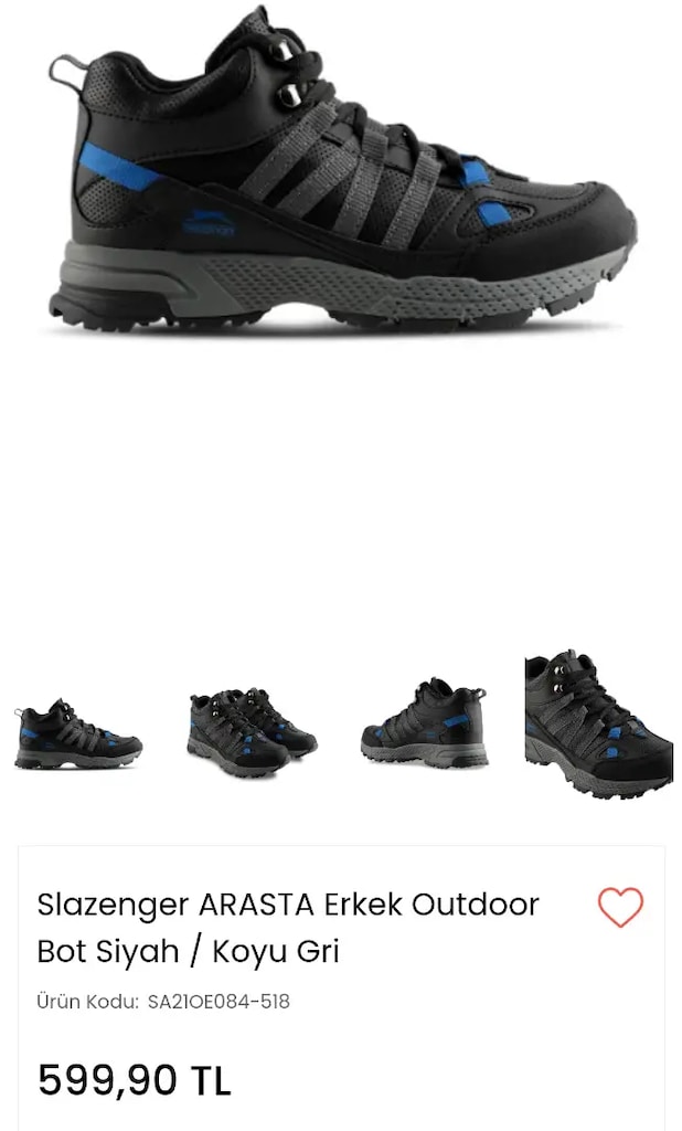 SLAZENGER AYAKKABI (SİYAH VE MAVİ DESENLİDİR)