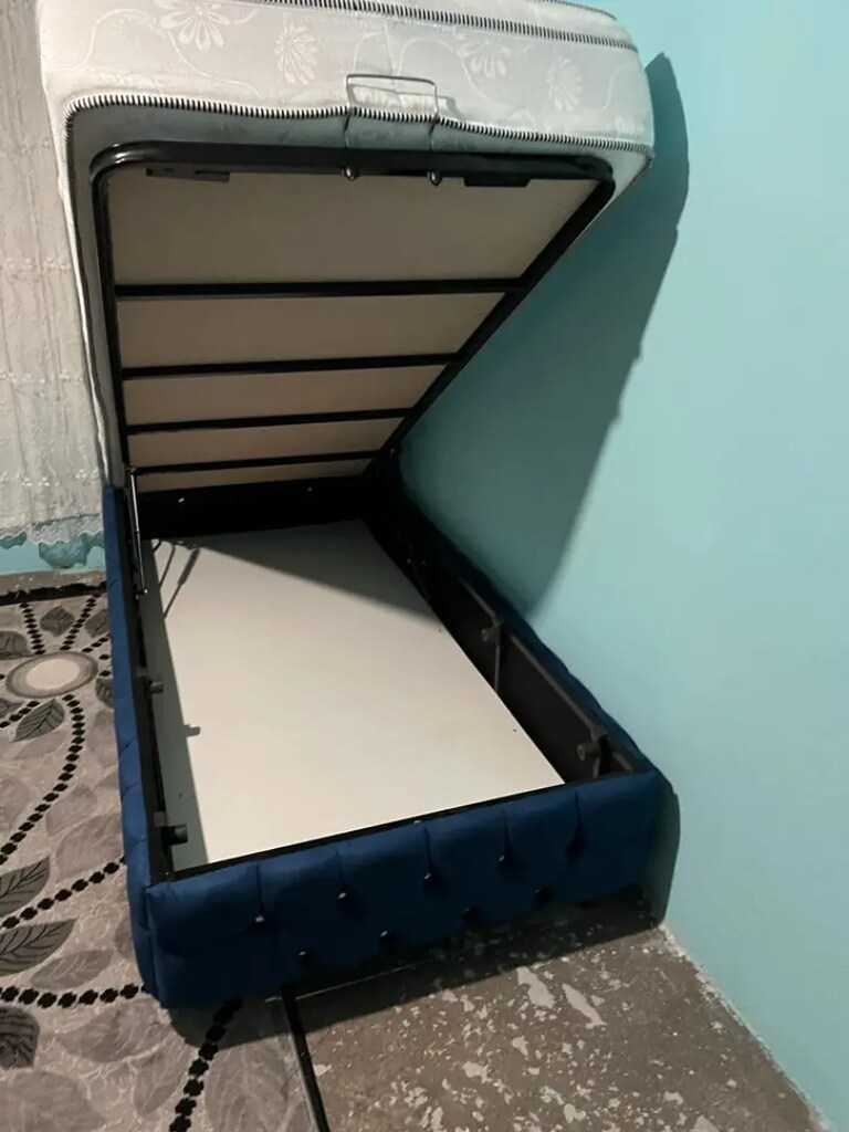 90x190 ultra lüks kapitoneli baza başlık yatak sıfır ürün ambaljinda - 4