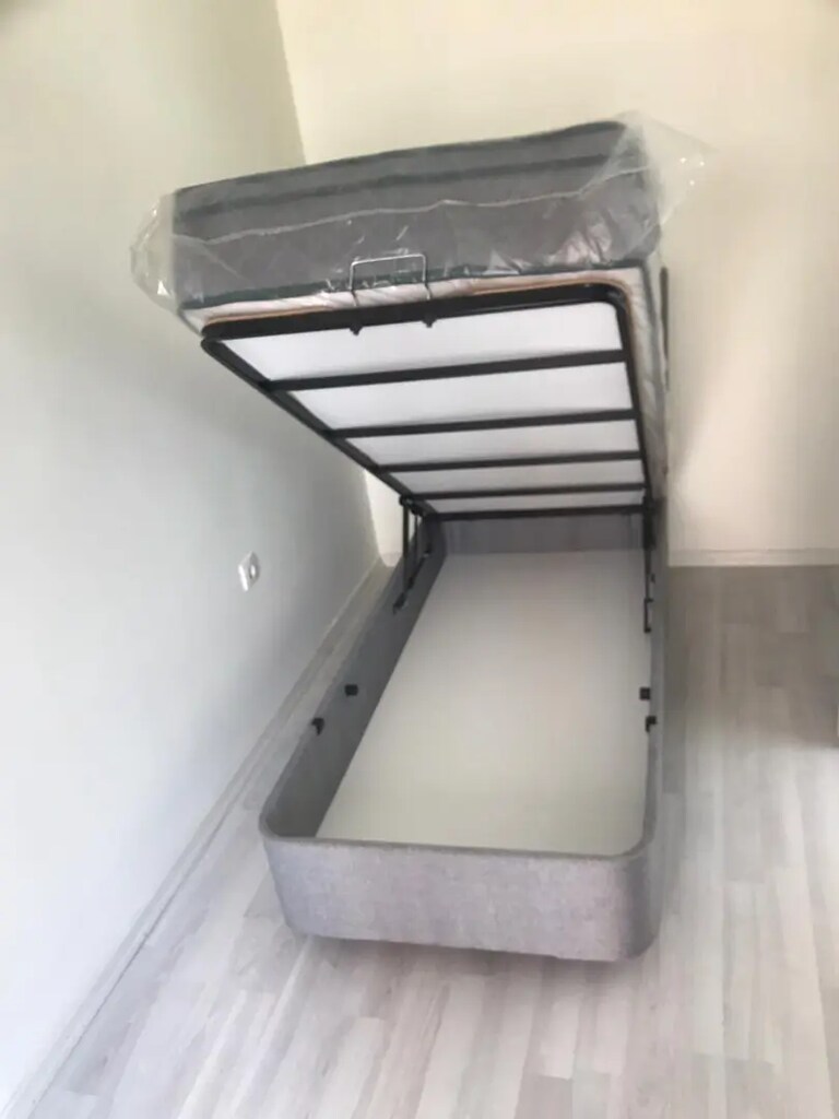 Sıfır kaliteli tek kişilik baza başlık petli yatak - 2