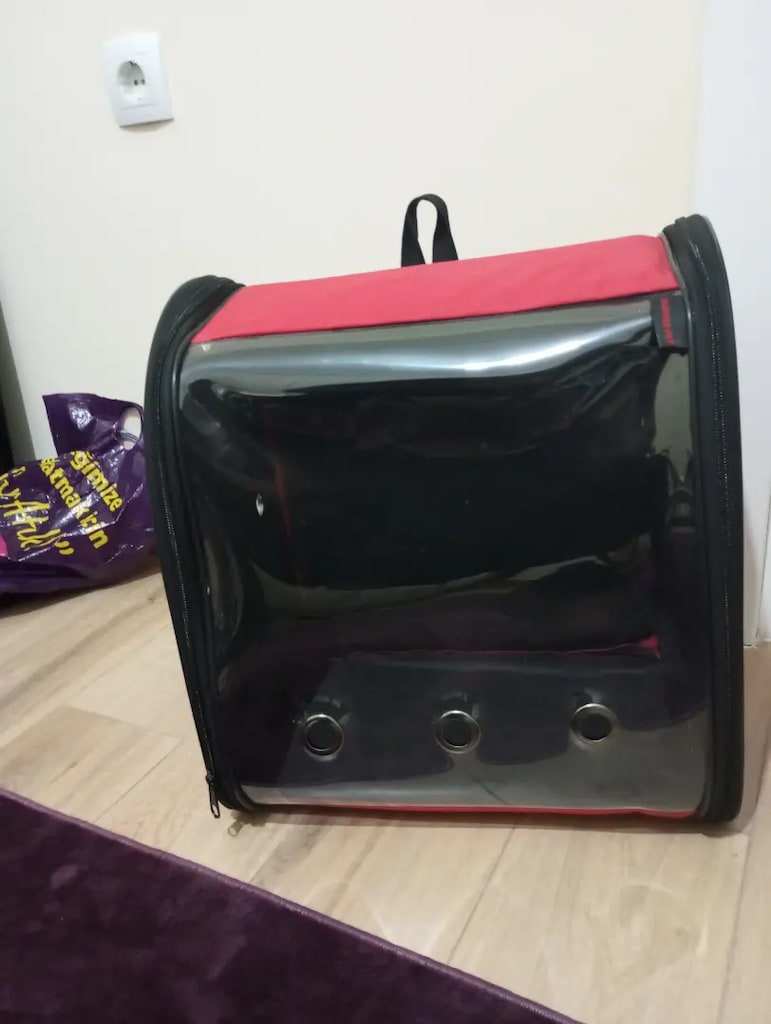 Kedi çantası, mama kabı, tuvaleti ve diğer - 5