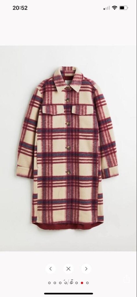 H&M uzun ekoseli ceket etiketli yeni - 2
