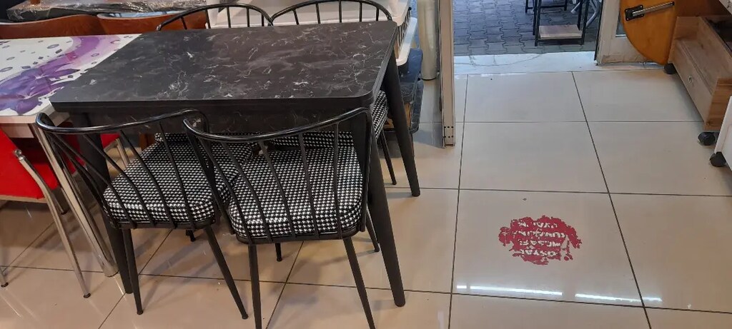 Mdf açılabilir yemek masası takımı [ 60×100cm] açılınca [120×100 cm] - 3