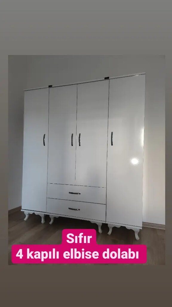 4 kapılı elbise dolabı