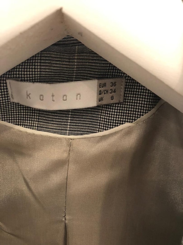 Kadın koton gri ceket - 3