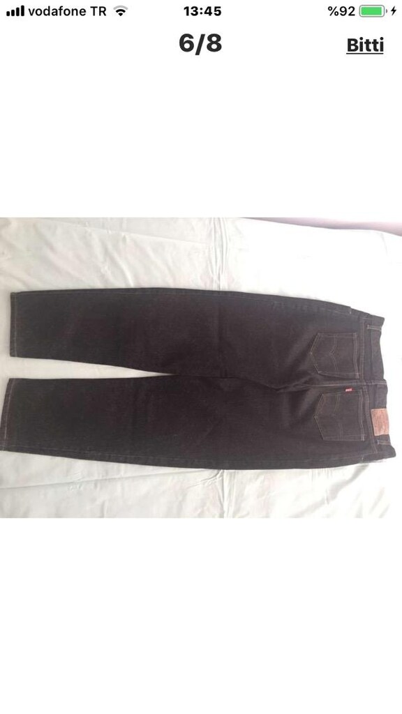 WINTAGE; İtalyan; SICILY&CO SİYAH DAR PAÇA KOT PANTOLON - 6