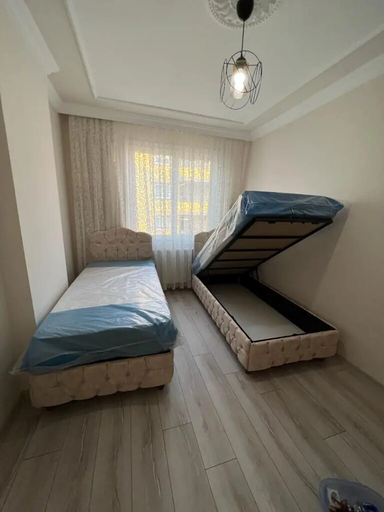 90x190 ultra lüks kapitoneli baza başlık yatak sıfır ürün ambaljinda - 2