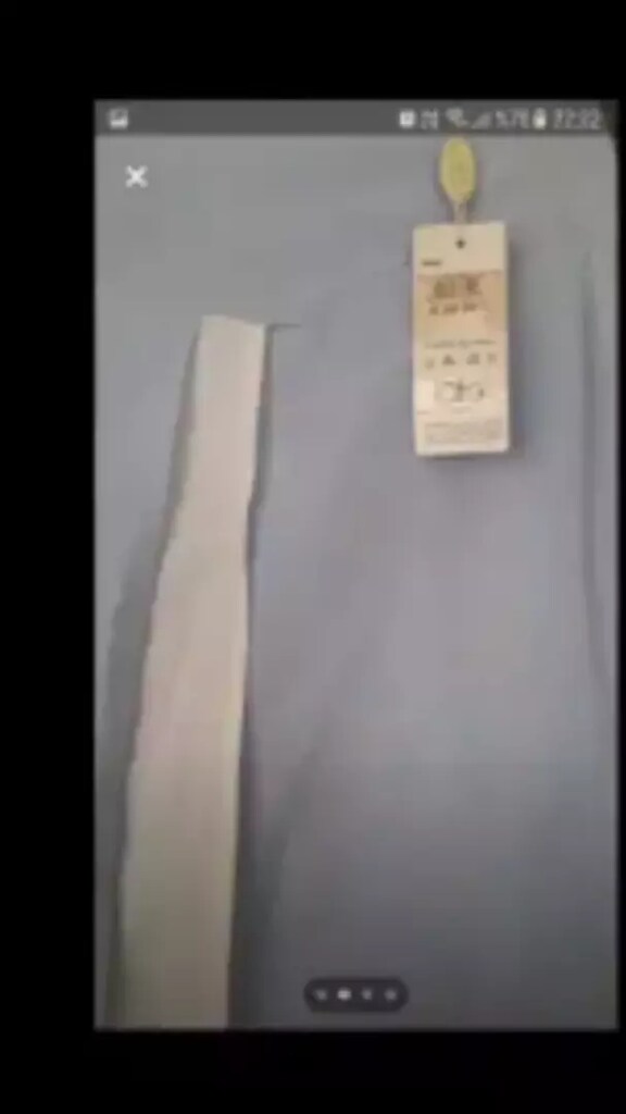 Buz mavisi beyaz uzun keten etek - 3