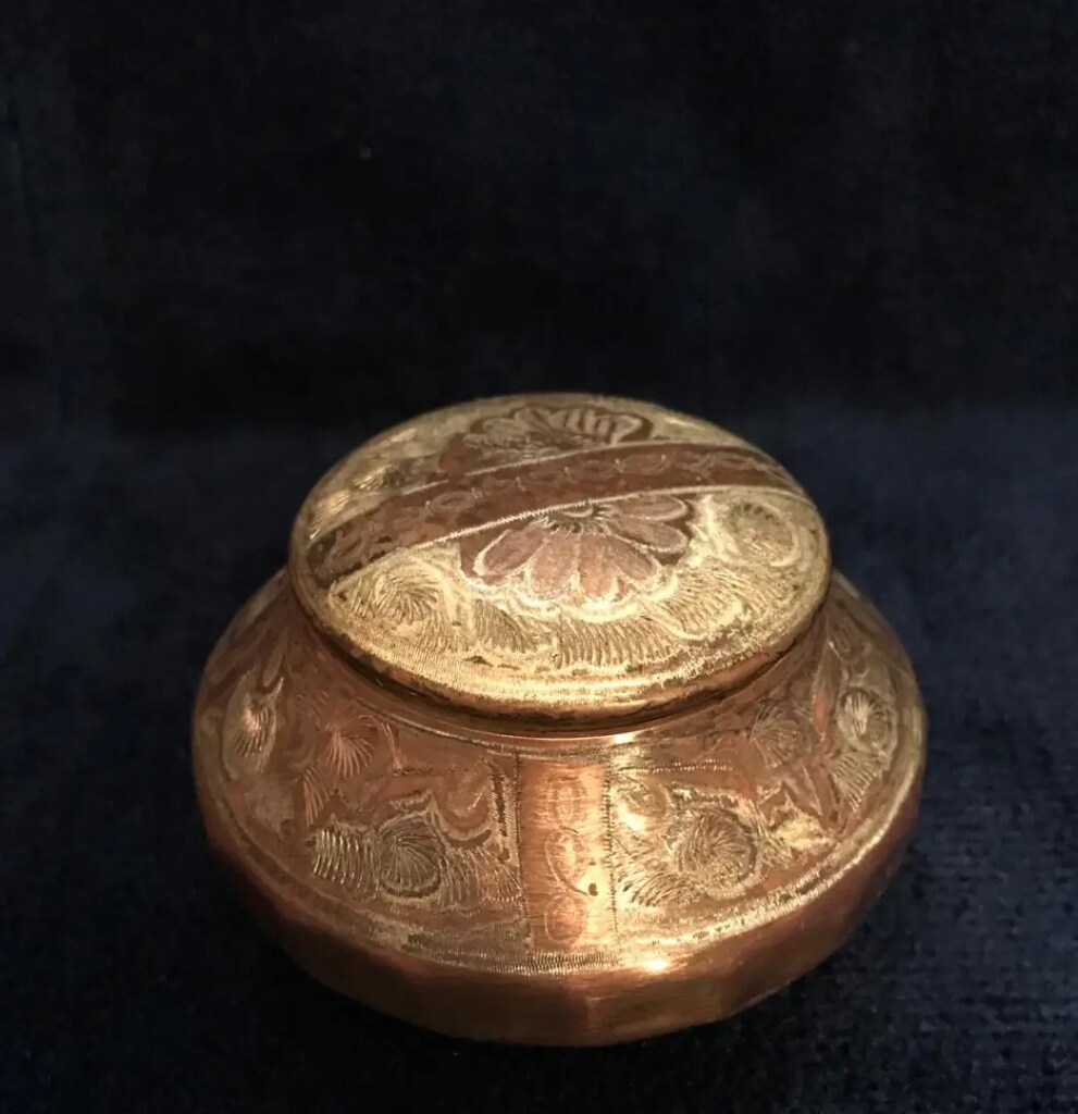 Eski Bakır Kapaklı Kutu - 6