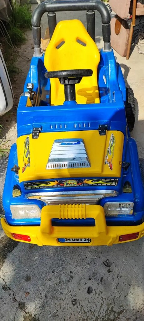 akülü araba 12 volt çift motorlu akü sıfır araba  iyi durumd - 4