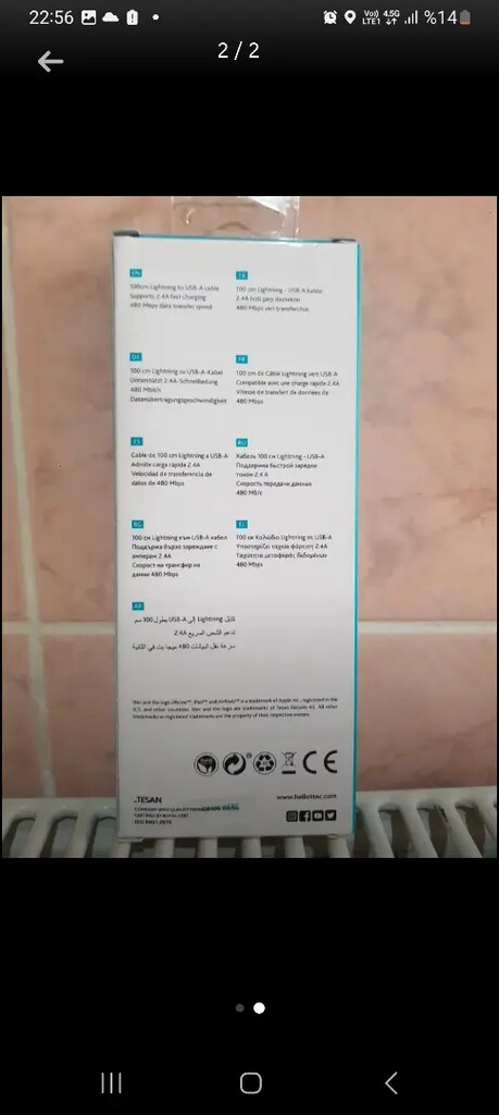 Ttec Iphone şarj kablosu yenidir. - 2