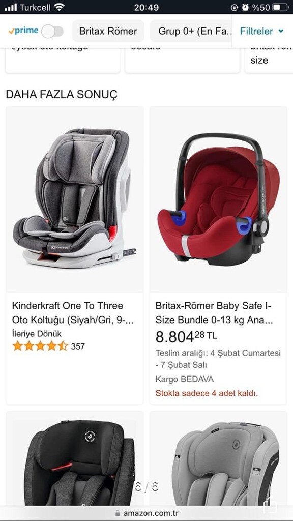 Britax Römer marka Bebek oto koltuğu puset - 6
