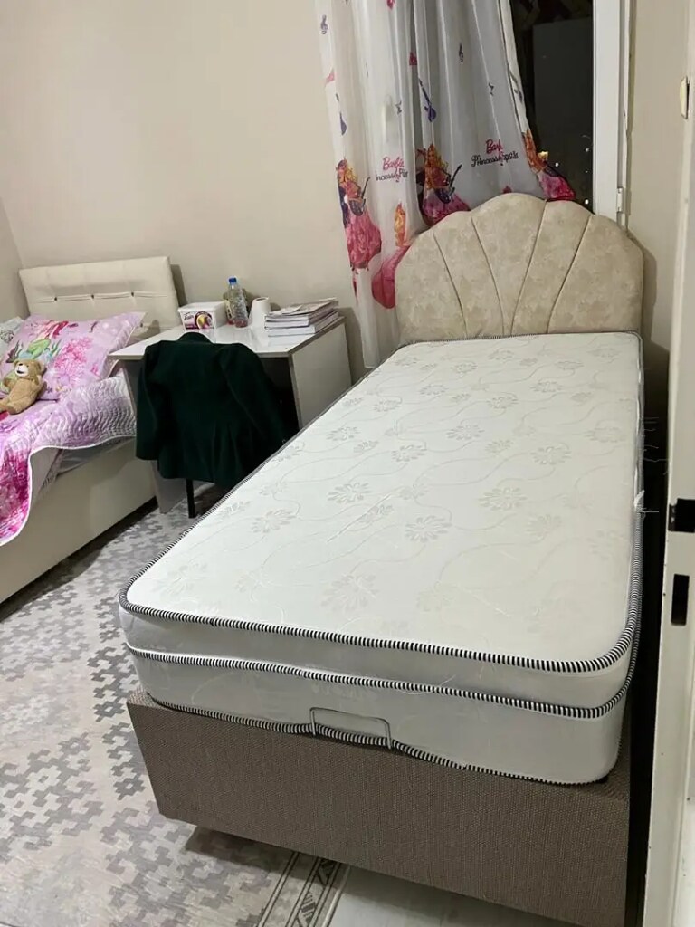 90x190 ultra lüks kapitoneli baza başlık yatak sıfır ürün ambaljinda - 4