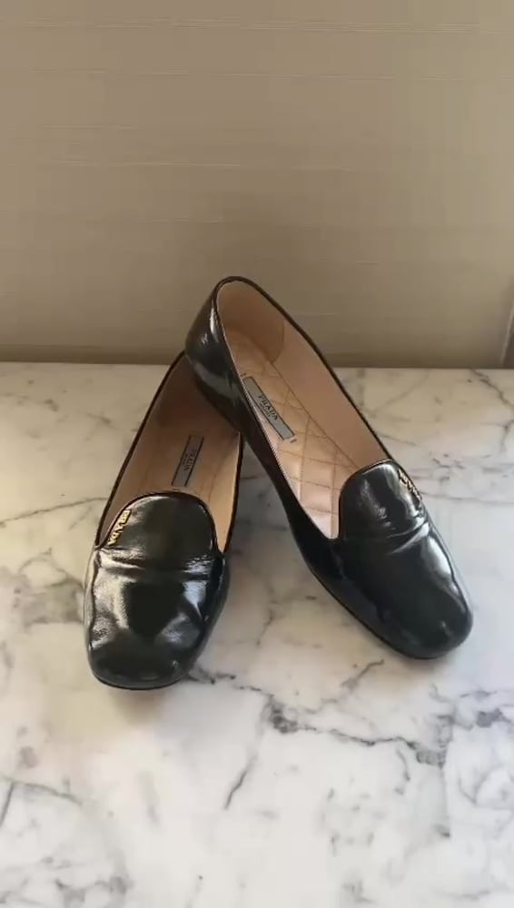 Prada 36,5 Siyah %100 Deri Babet - 2