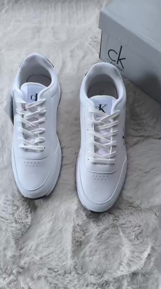 ‼‼CALVIN KLEIN ERKEK SNEAKER ‼ BEYAZ SİYAH LOGO - 2