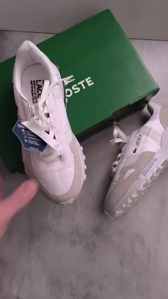 ‼‼ SON 37-39-40‼ LACOSTE ELİTE ACTİVE PREMİUM KADIN GRİ BEYAZ - 2