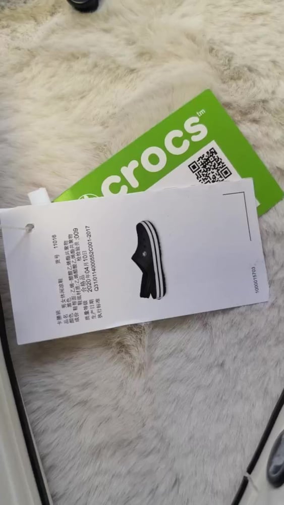 ‼‼CROCS BAYABAND UNISEX– BEYAZ SİYAH TERLİK - 2