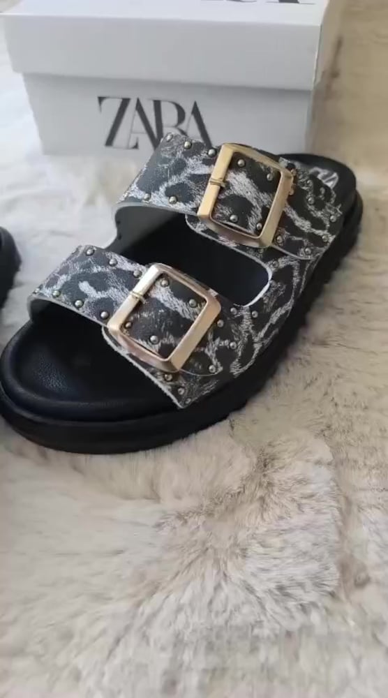 ‼‼ZARA PREMIUM MODEL STUDDED ZIMBALI KADIN TERLİK - 2