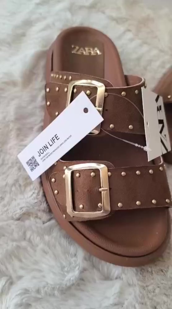 ‼‼ZARA PREMIUM MODEL STUDDED ZIMBALI KADIN TERLİK - 2