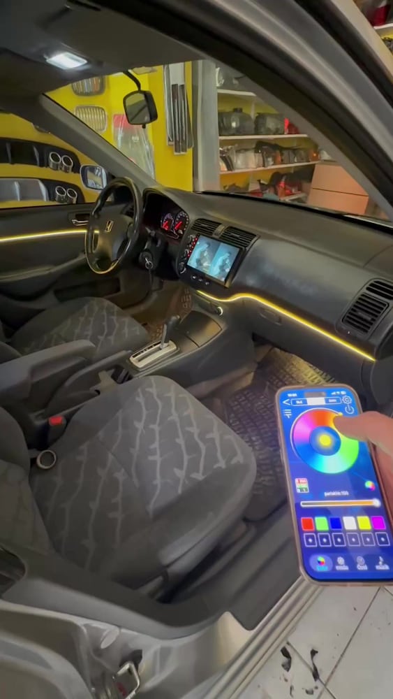 civic V TEC iç ambiyans 64 renk rgb animasyonlu - 2
