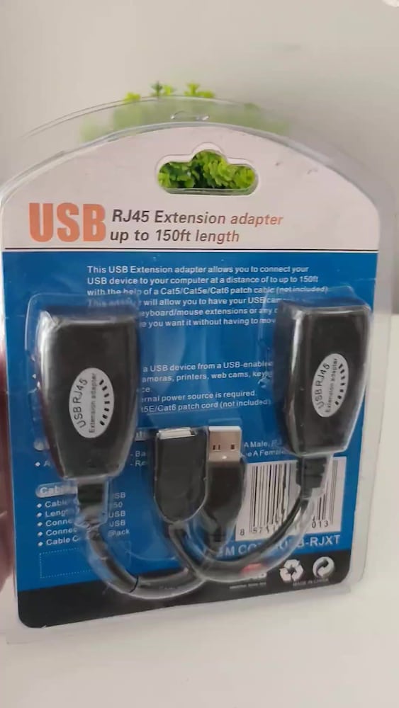 Aogo USB RJ45 Extender Rj 45 USB Ek Uzatıcı CAT5E 6 Kablosu Ekleme Ext - 2