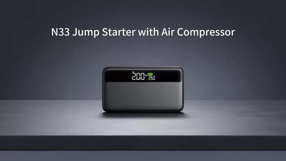 LASTİK HAVA KOMPRESÖRLÜ AKÜ TAKVİYE CİHAZI 65W FAST POWERBANK - 2