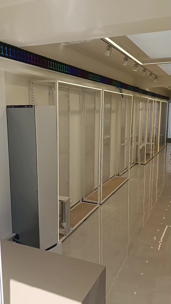 Boutique Display Rack, Wall Shelves, Garment Stand, Shop Rail - 2