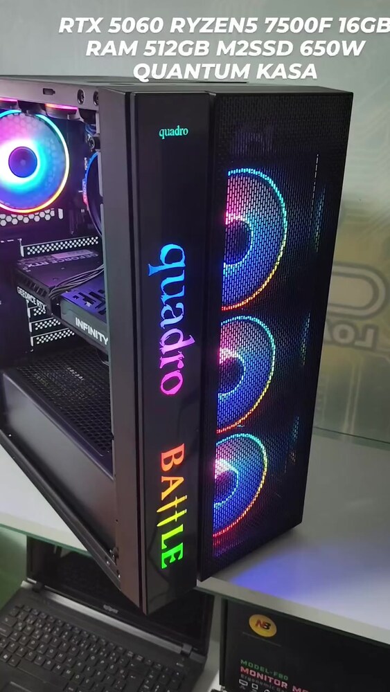 RTX 5060 RYZEN5 7500F 16GB RAM 512GB M2SSD 650W QUANTUM KASA - 2