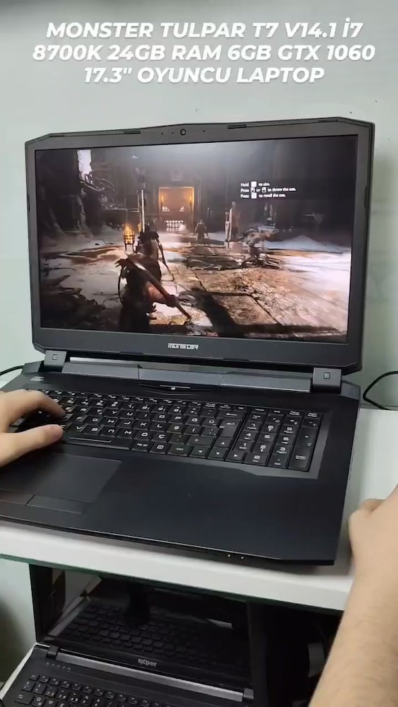 MONSTER TULPAR T7 V14.1 İ7 8700K 24GB RAM 6GB GTX 1060 17.3" LAP - 2