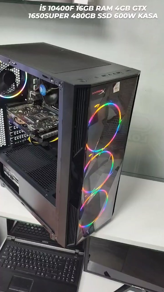 İ5 10400F 16GB RAM 4GB GTX 1650SUPER 480GB SSD 600W KASA - 2