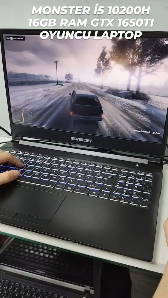 MONSTER İ5 10200H 16GB RAM GTX 1650TI OYUNCU LAPTOP - 2