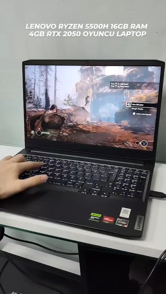 LENOVO İRYZEN 5500H 16GB RAM 4GB RTX 2050 OYUNCU LAPTOP - 2