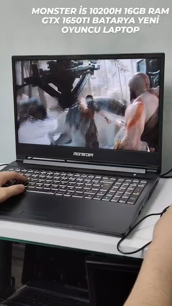 MONSTER İ5 10200H 16GB RAM GTX 1650TI BATARYA YENİ OYUNCU LAPTOP - 2