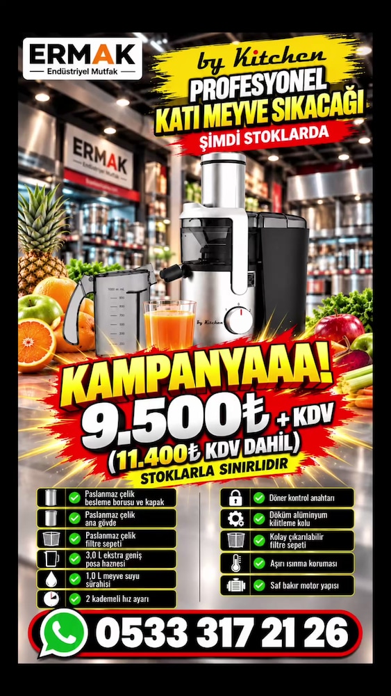 BY KITCHEN PROFESYONEL KATI MEYVE SIKACAĞI – ŞOOOK KAMPANYA - 2
