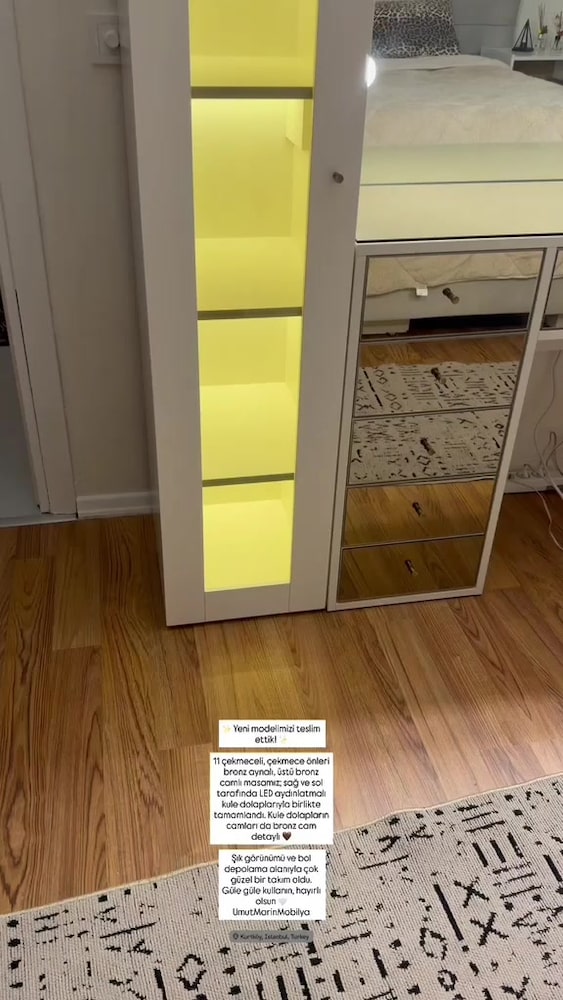 ışıklı makyaj aynası + makyaj masası/takımı için internet satışına mdf - 2