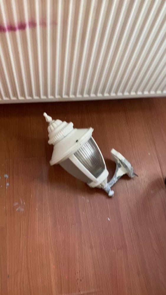 2 li 55 cm yükseklik alimünyum döküm boya bahçe aplik - 2