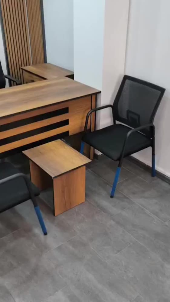 masa takımı Siyah Deri Sandalyeli - 2