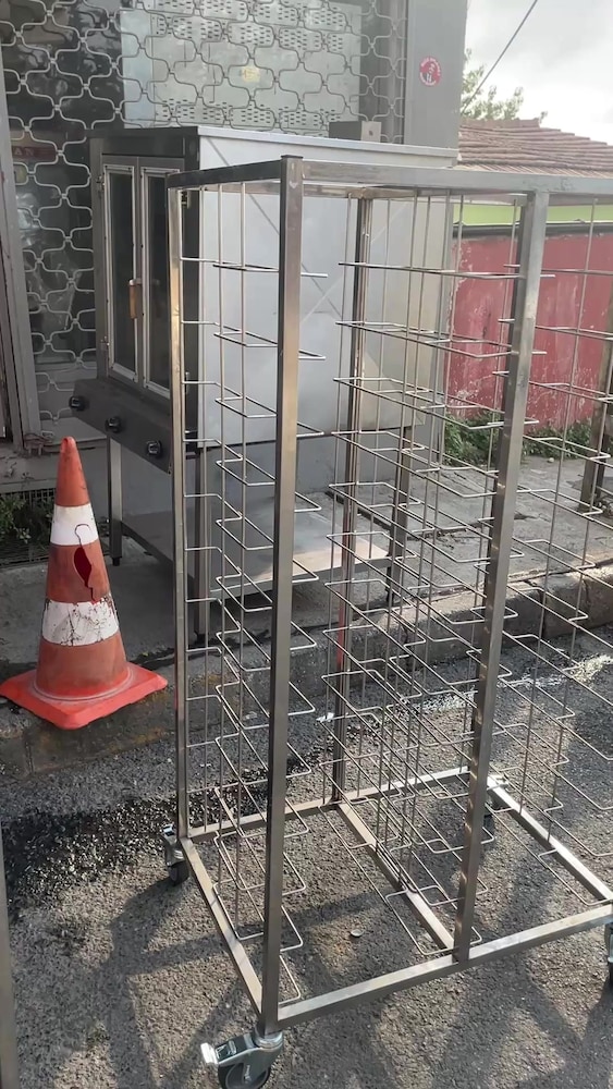 Tepsi İstif Rafı çift sıra paslanmaz - 2